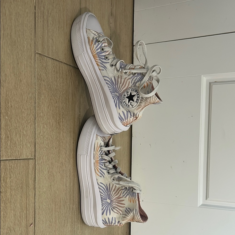 Converse Chuck Taylor All Star Platform Sneakers with Orange/Purple Detail - Picture 8 of 13